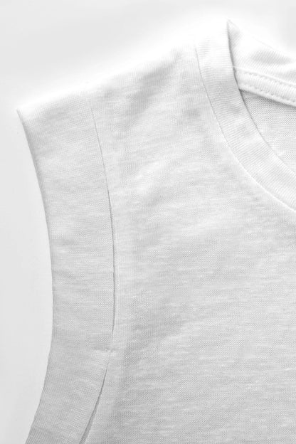 Ärmelloses Rundhals T-Shirt