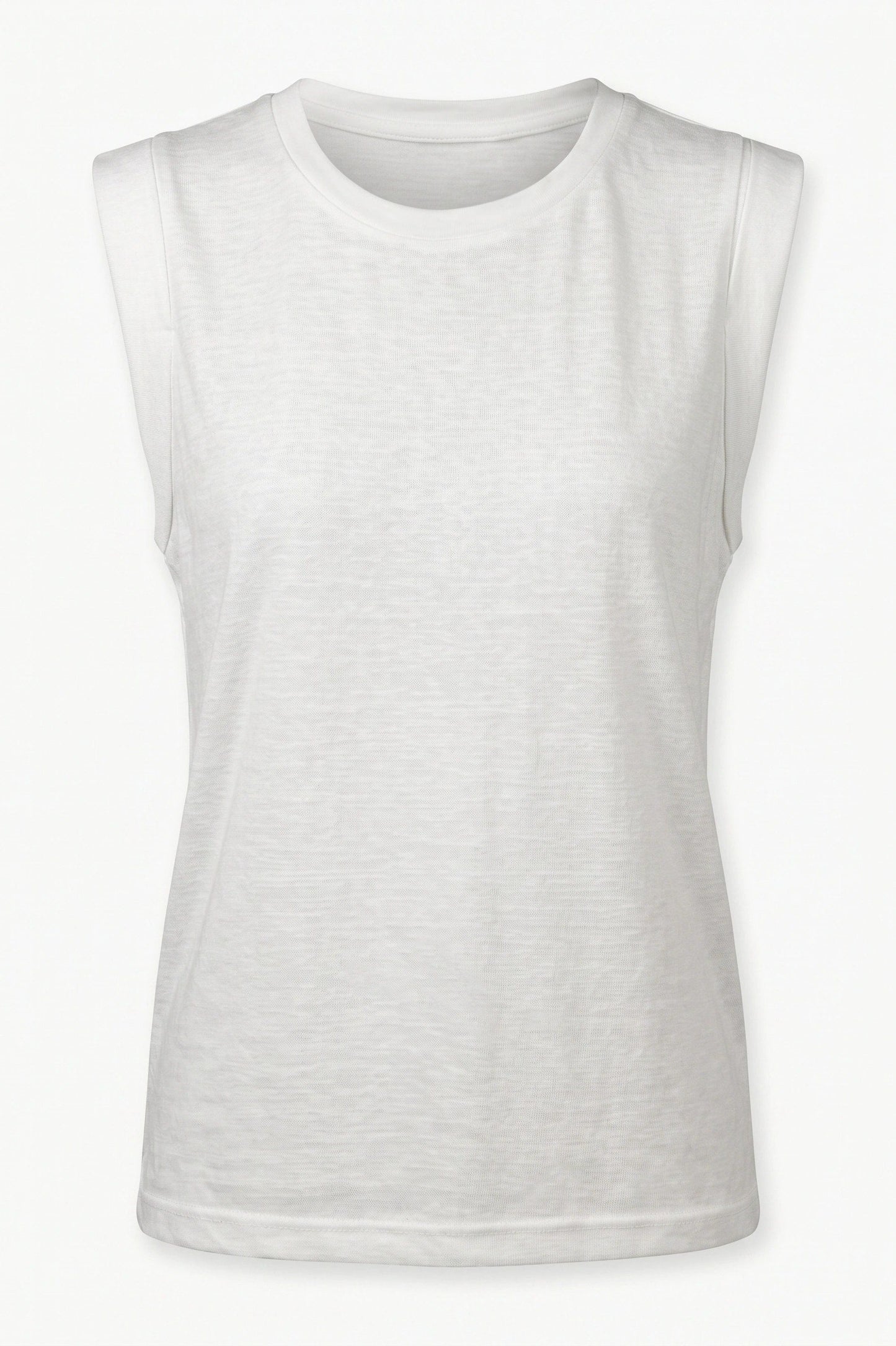 Ärmelloses Rundhals T-Shirt