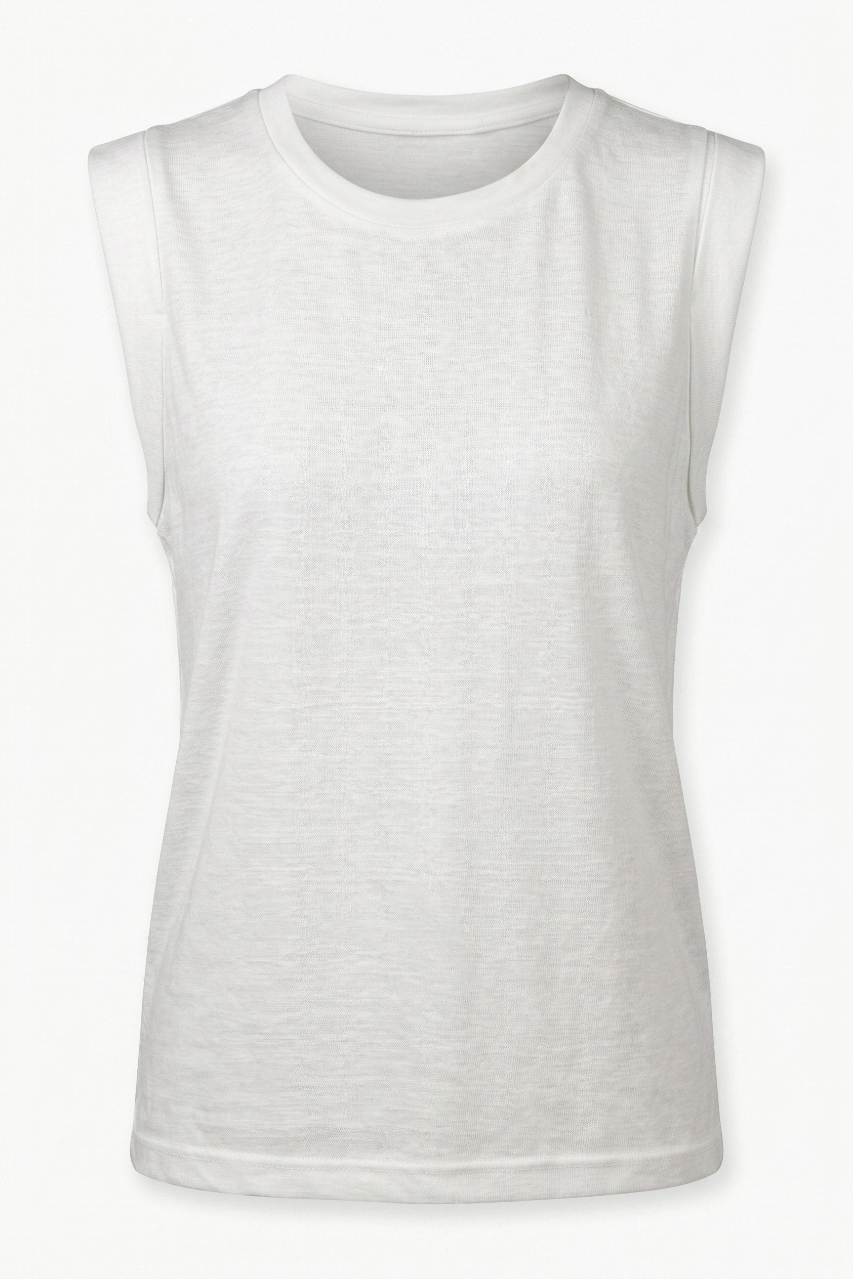 Ärmelloses Rundhals T-Shirt
