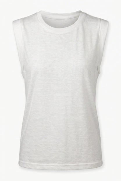 Ärmelloses Rundhals T-Shirt