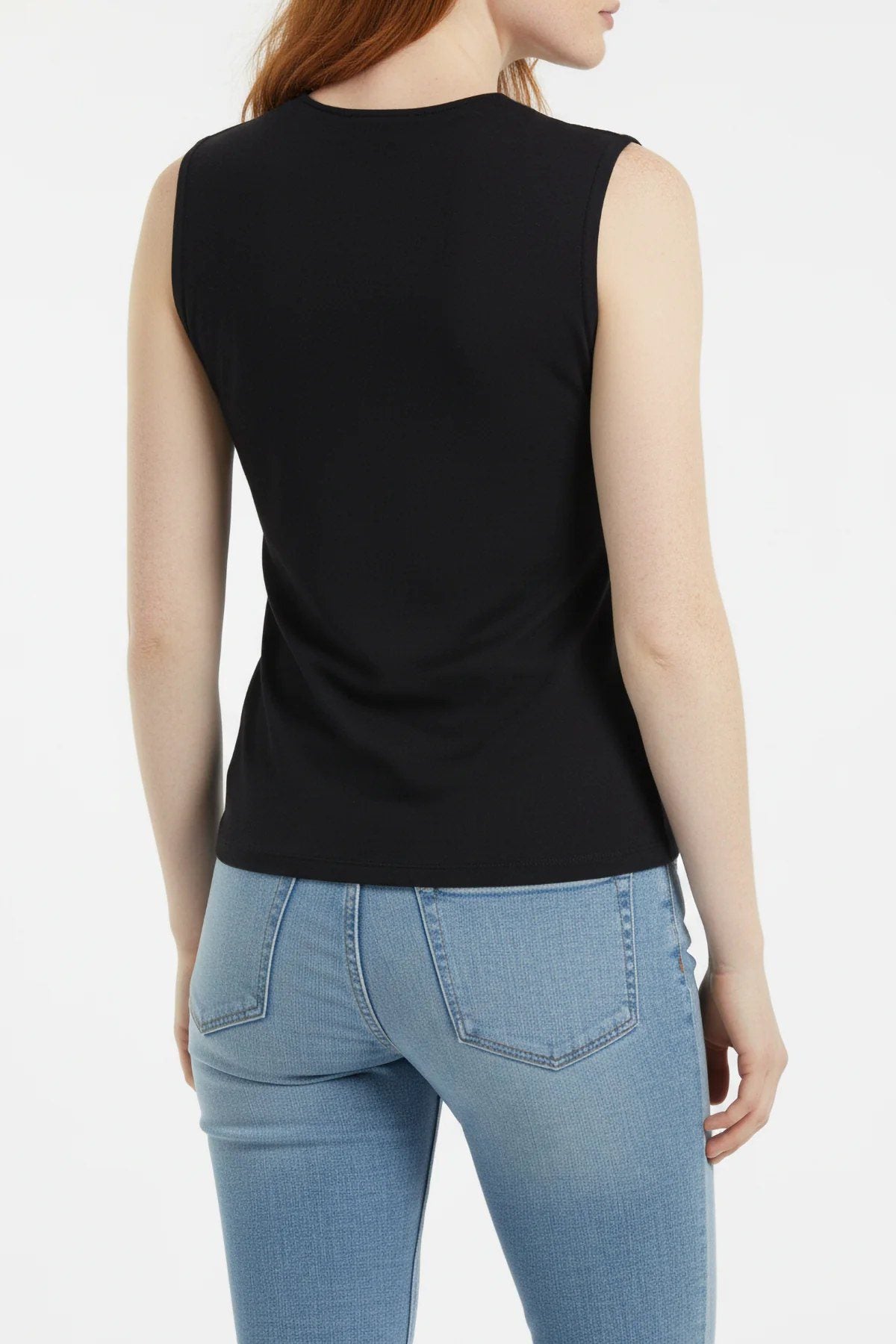 Ärmelloses Rundhals-Top