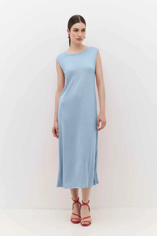 Midikleid mit Rundhalsausschnitt
