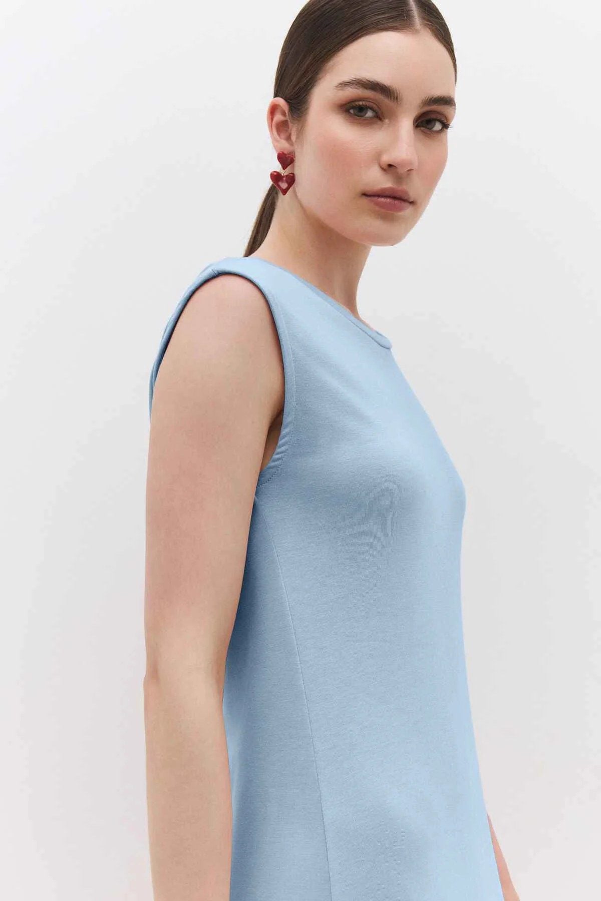 Midikleid mit Rundhalsausschnitt