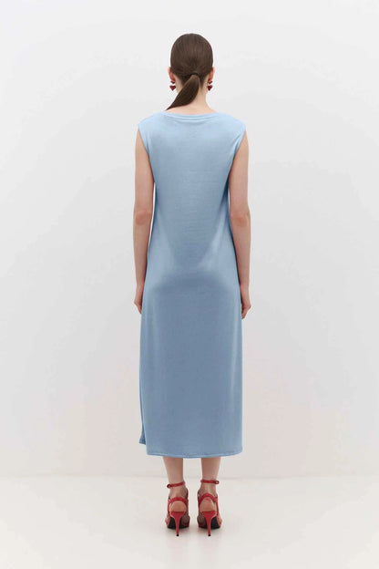 Midikleid mit Rundhalsausschnitt