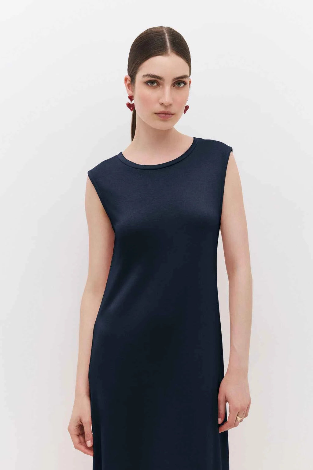 Midikleid mit Rundhalsausschnitt