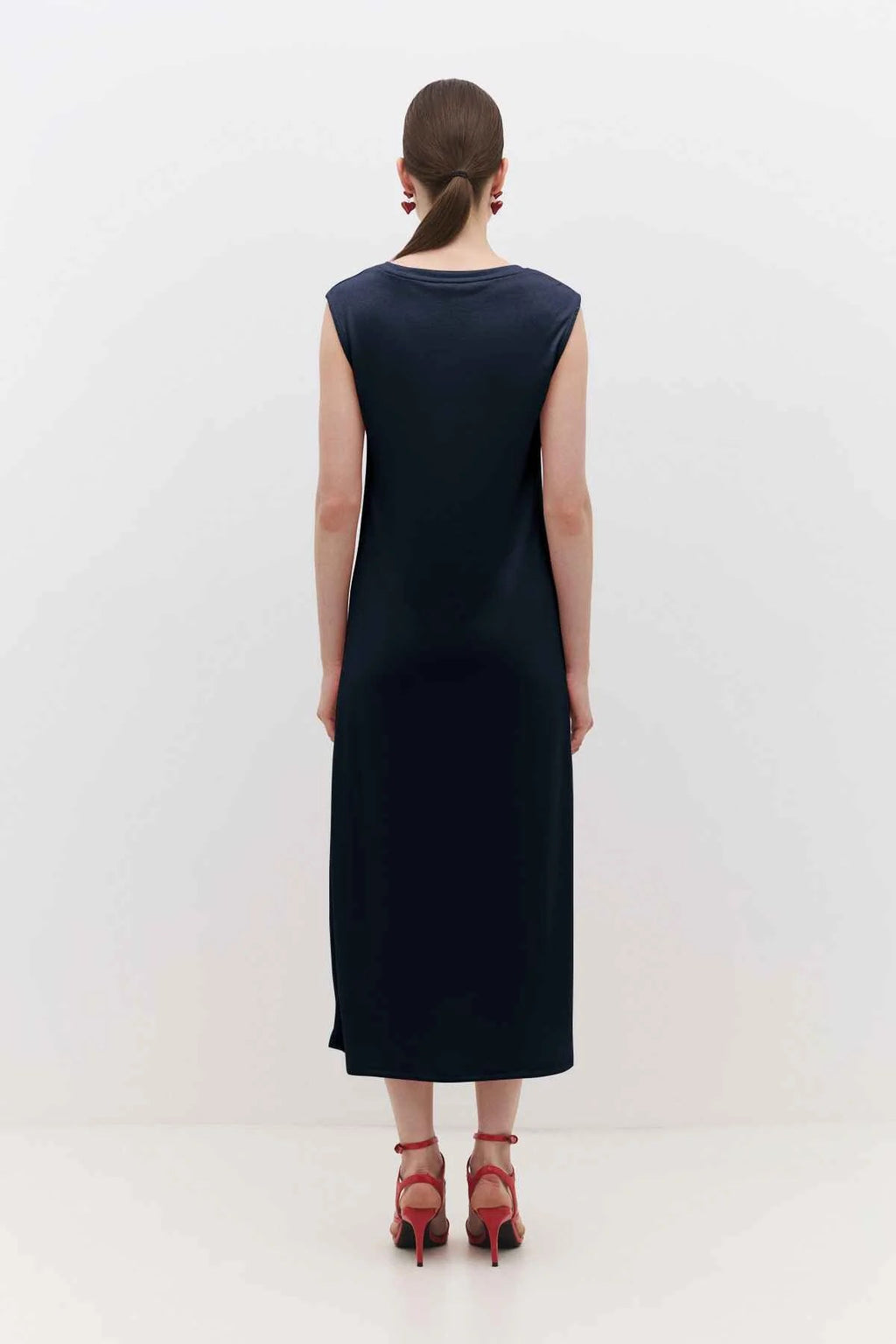 Midikleid mit Rundhalsausschnitt