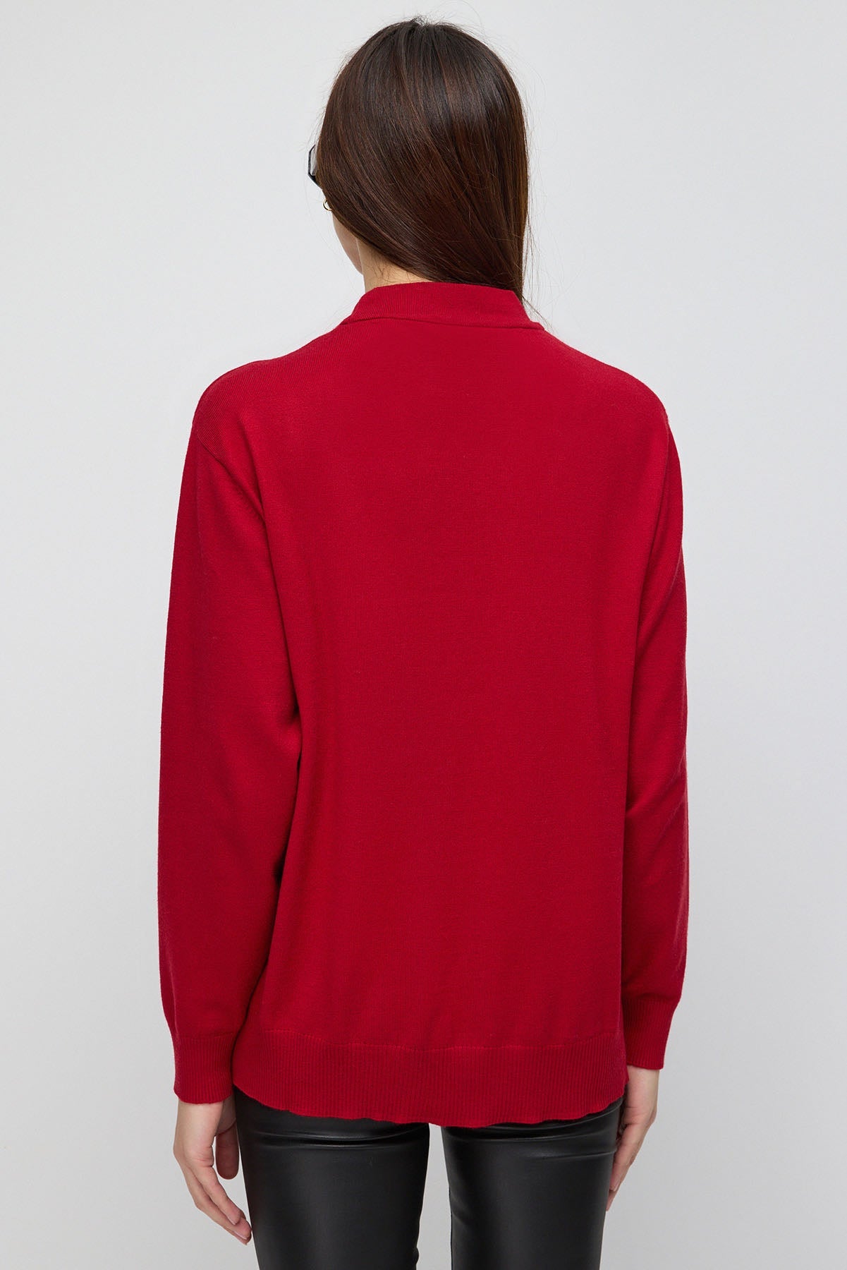 Oversize-Pullover mit Rundhalsausschnitt