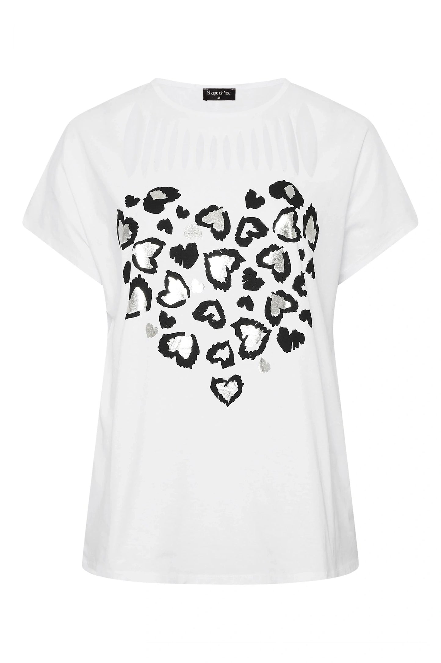 Baumwoll-T-Shirt mit Rundhalsausschnitt