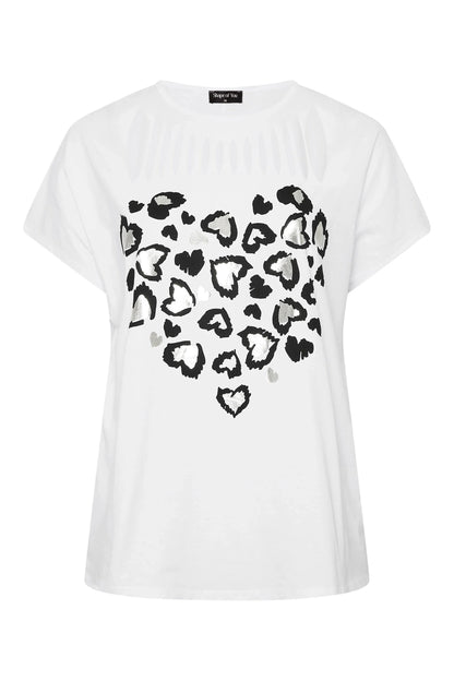 Baumwoll-T-Shirt mit Rundhalsausschnitt