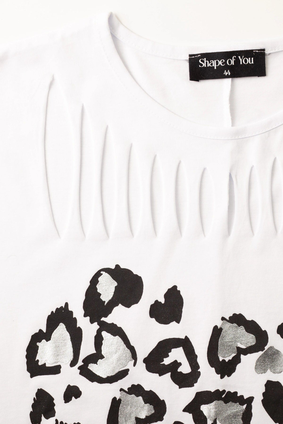 Baumwoll-T-Shirt mit Rundhalsausschnitt