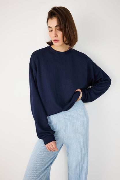 Sweatshirt mit Rundhalsausschnitt