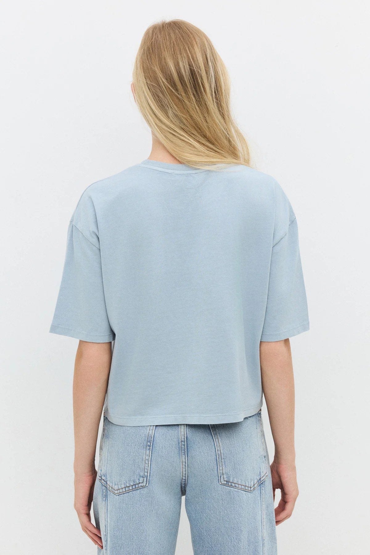 Basic-T-Shirt mit Rundhalsausschnitt und lockerer Passform