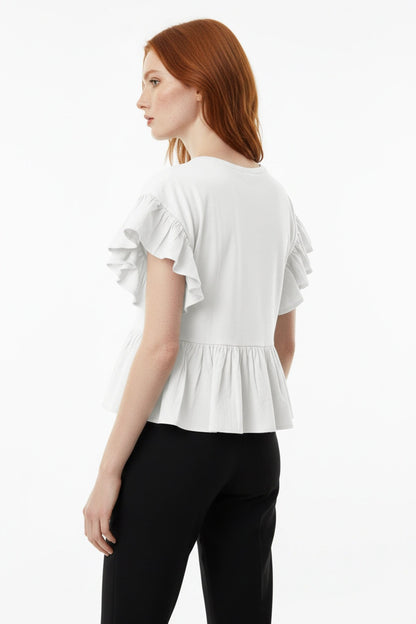 Crew-Neck Weiche Bluse im Relaxed Fit