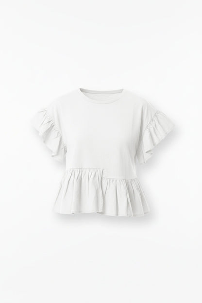 Crew-Neck Weiche Bluse im Relaxed Fit