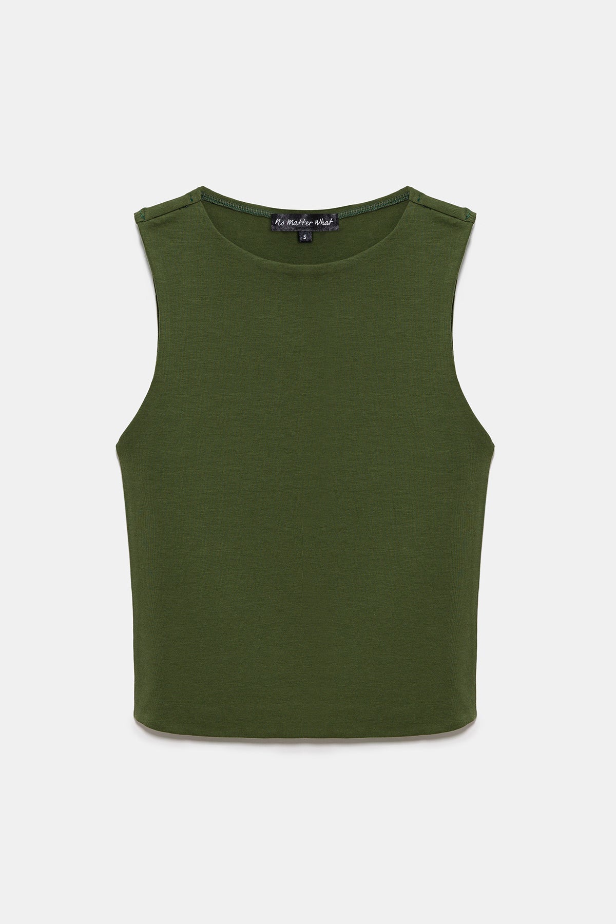 Ärmelloses Crop-Top mit Rundhalsausschnitt