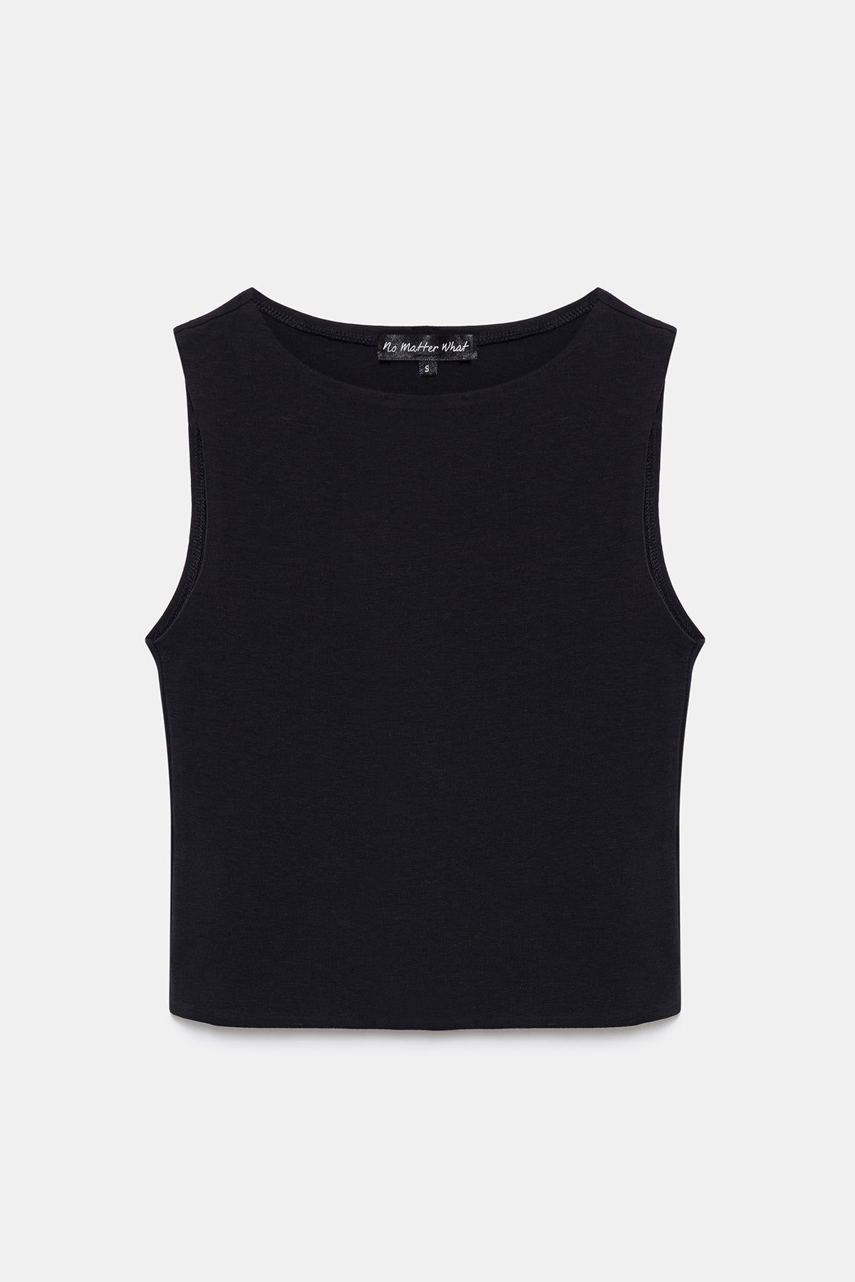 Ärmelloses Crop-Top mit Rundhalsausschnitt