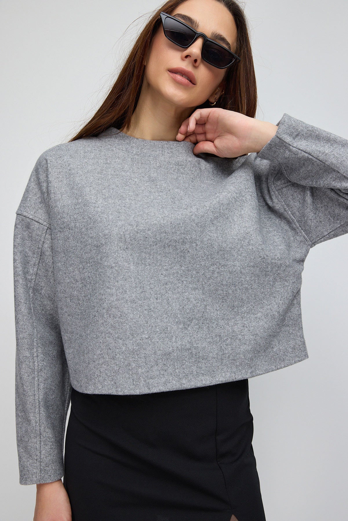 Sweatshirt mit Rundhalsausschnitt