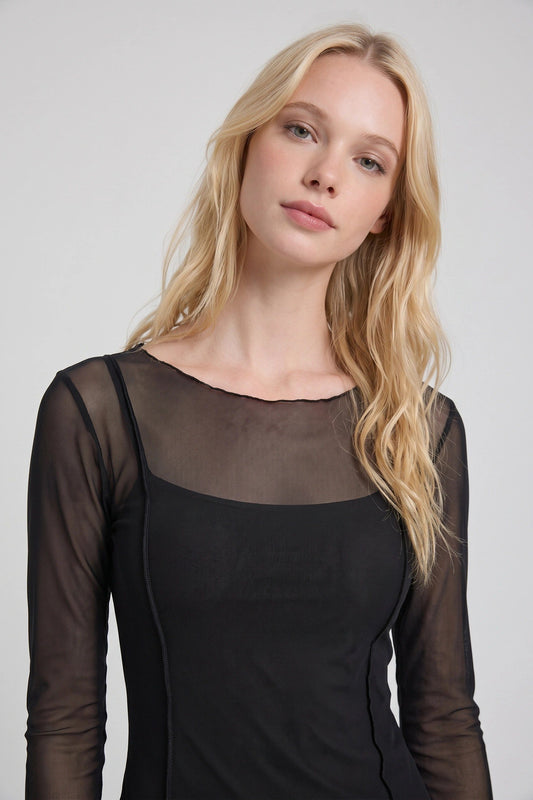 Fahrrad-Hals-Langes Kleid