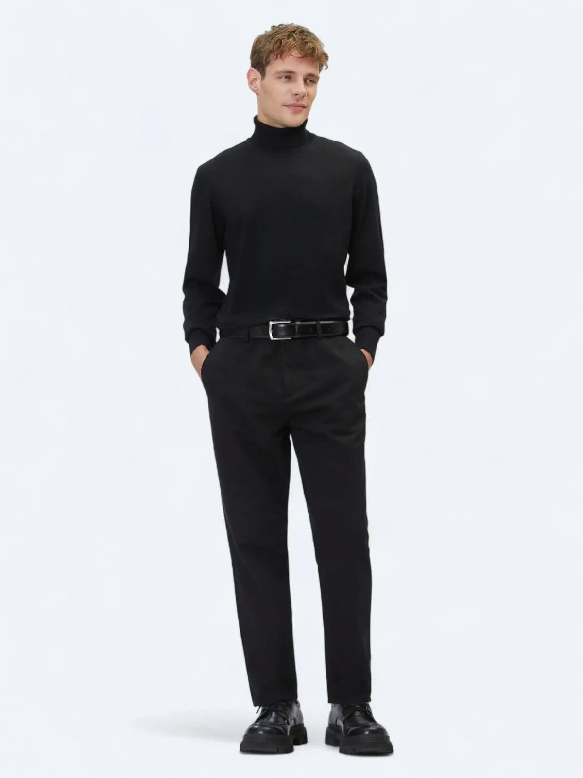 Schwarzes Strick-Sweatshirt
