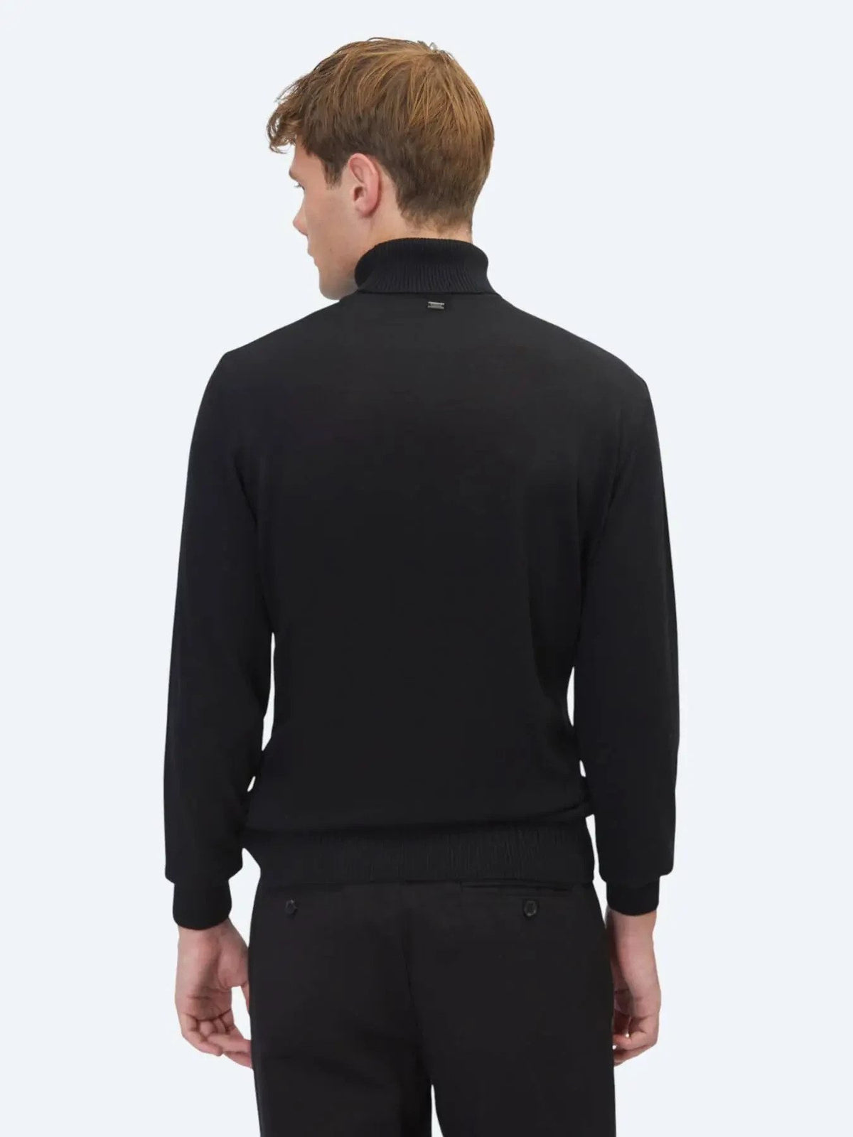 Schwarzes Strick-Sweatshirt