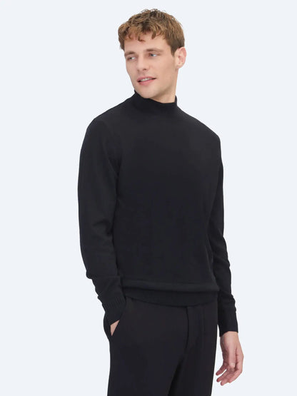 Schwarzes Strick-Sweatshirt