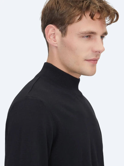 Schwarzes Strick-Sweatshirt