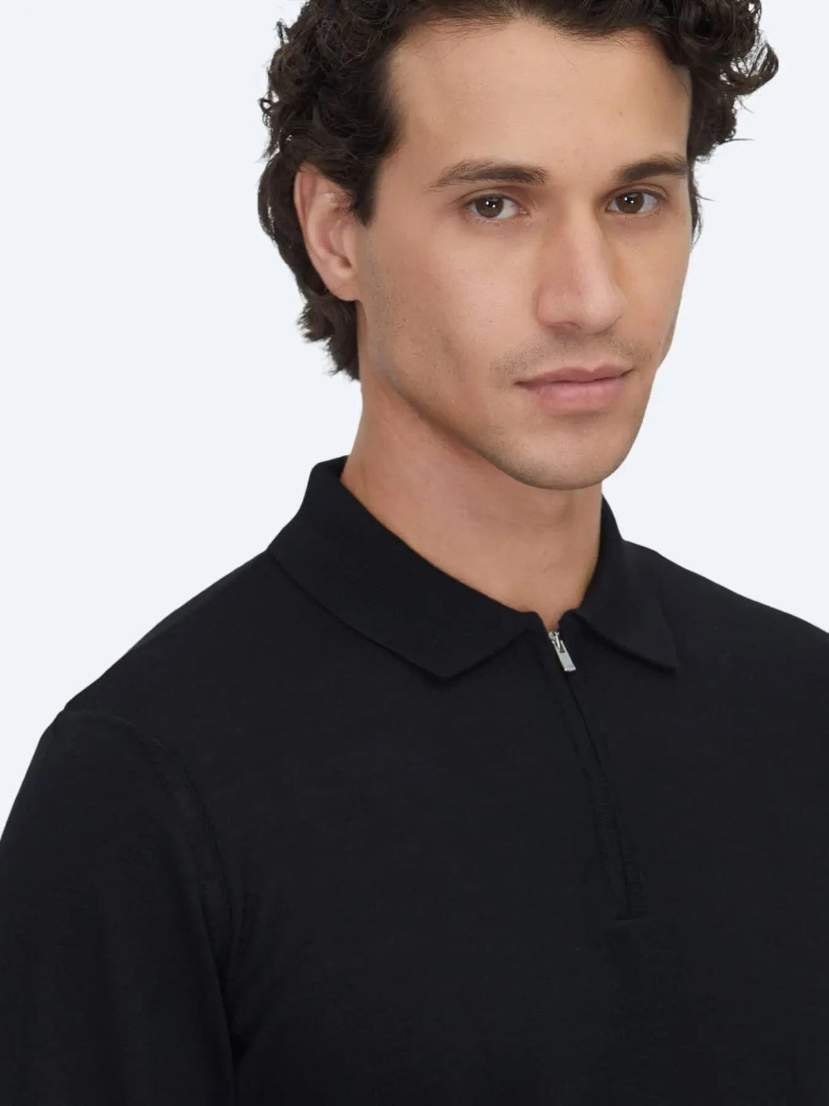 Schwarzes Strick-Sweatshirt