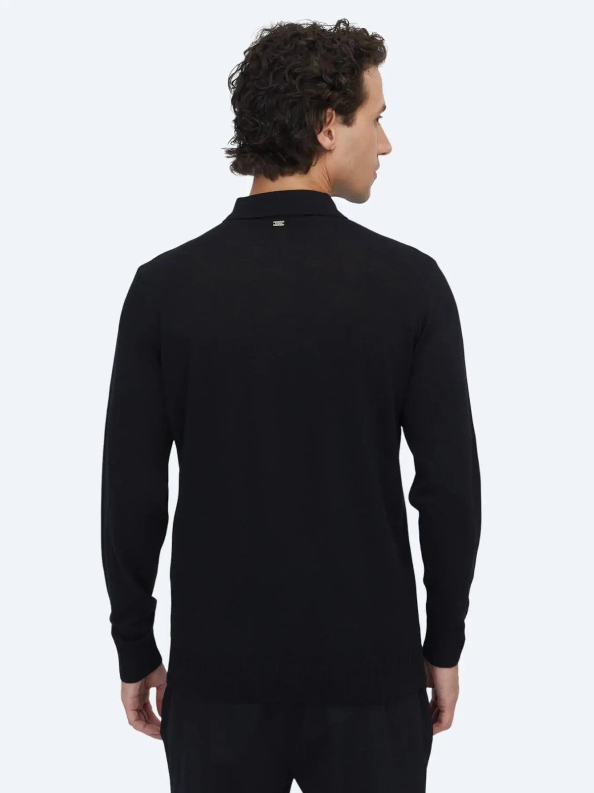 Schwarzes Strick-Sweatshirt