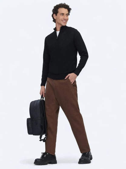 Schwarzes Strick-Sweatshirt