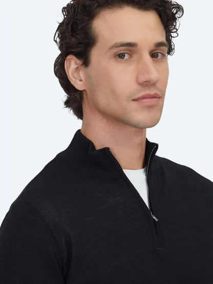 Schwarzes Strick-Sweatshirt