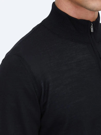 Schwarzes Strick-Sweatshirt