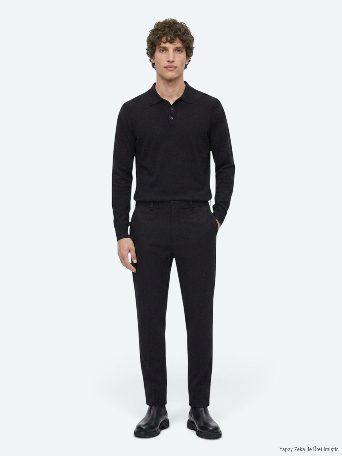 KİP Schwarzes Strick-Sweatshirt Black
