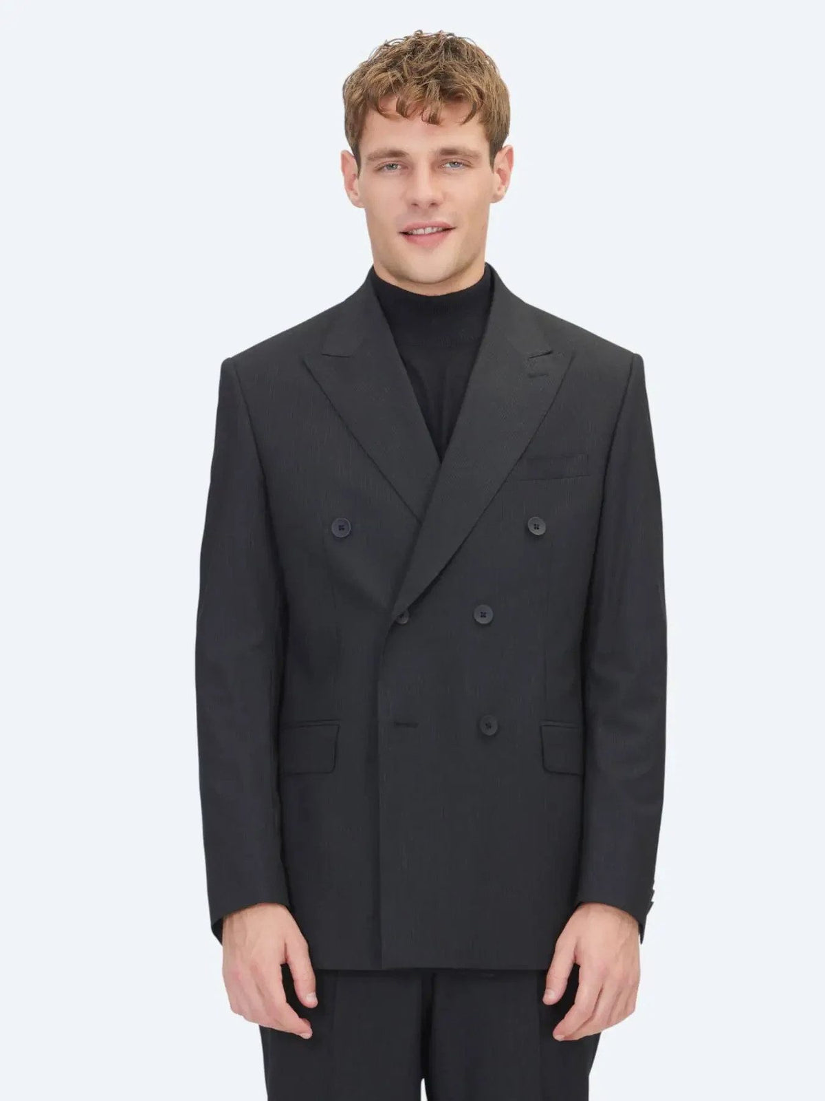 Schwarzer Micro Modern Fit Anzug