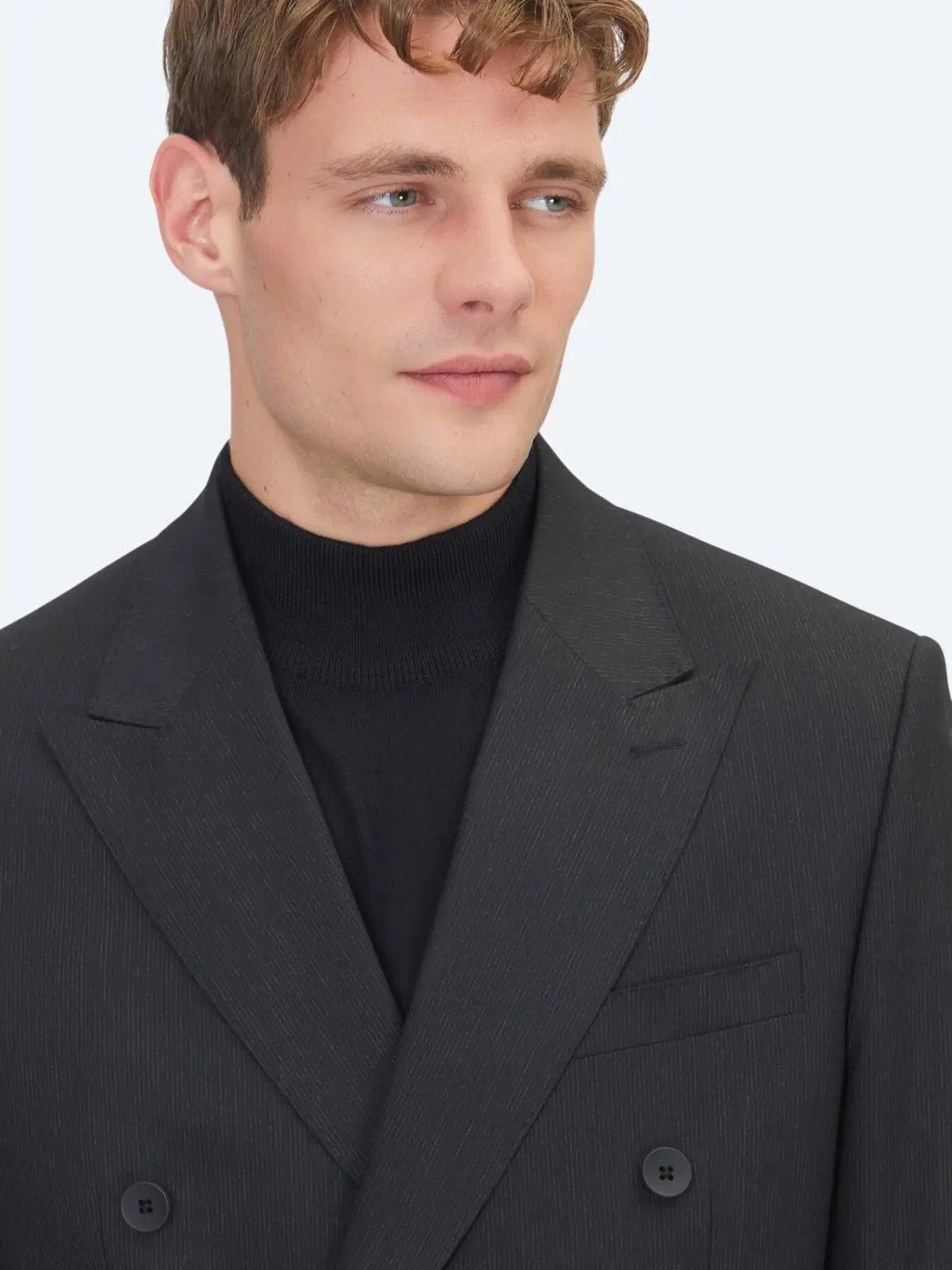 Schwarzer Micro Modern Fit Anzug