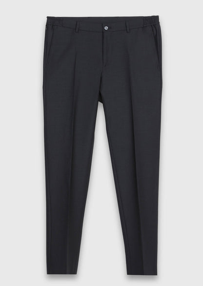 Schwarzer Micro Modern Fit Wollanzug