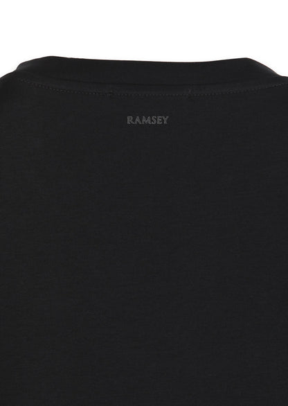 Schwarzes schlichtes Rundhals T-Shirt 100% Baumwolle