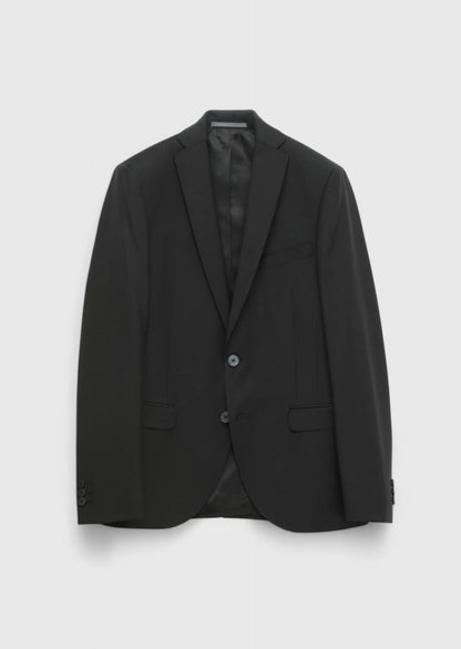 Schwarzer Slim-Fit-Anzug aus Wollmischung