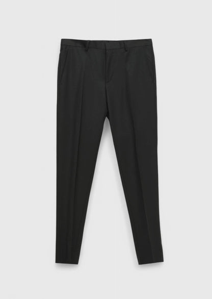 Schwarzer Slim Fit Wollanzug
