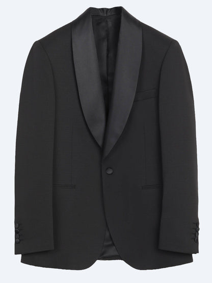 Schwarzer Modern Fit Smoking mit Schalkragen