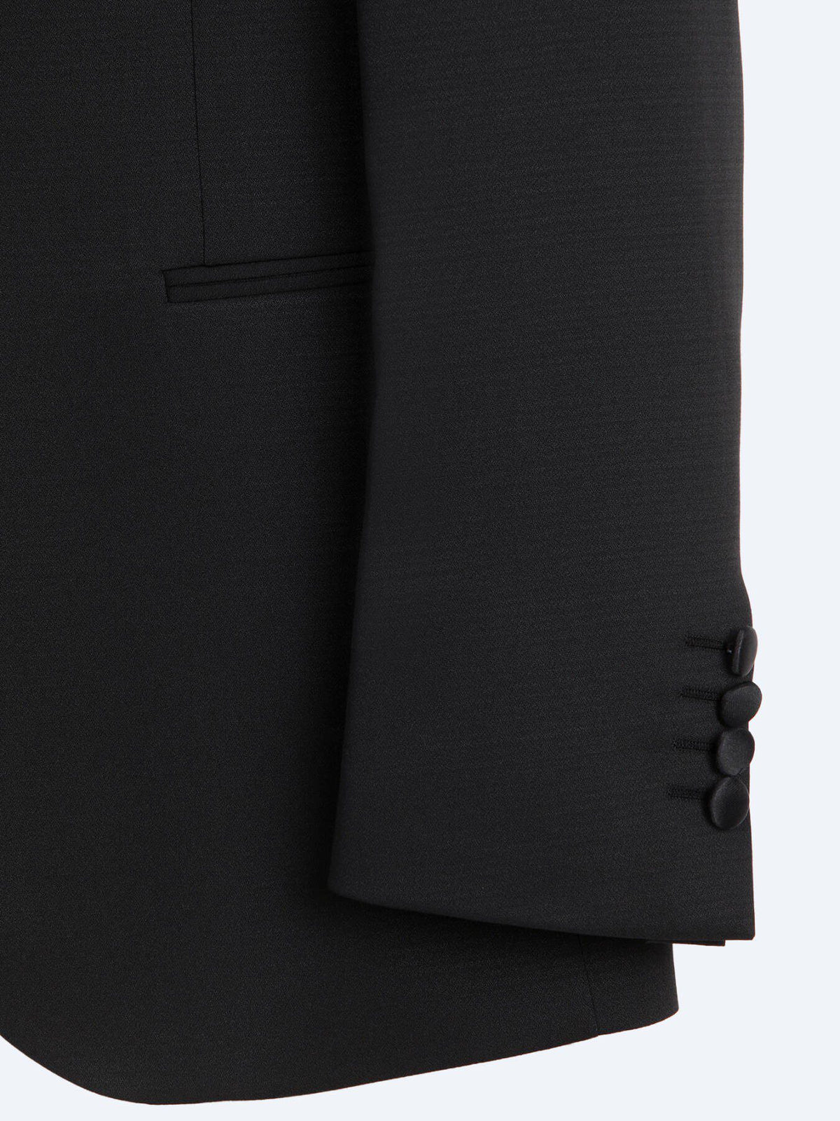 Schwarzer Modern Fit Smoking mit Schalkragen