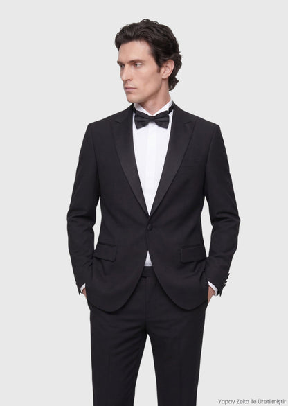 Schwarzer moderner Tuxedo mit Schalkragen