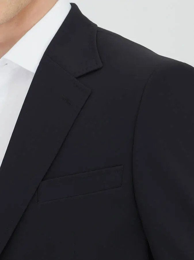 Schwarzer schlichter Anzug, Modern Fit