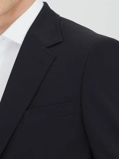 Schwarzer schlichter Anzug, Modern Fit