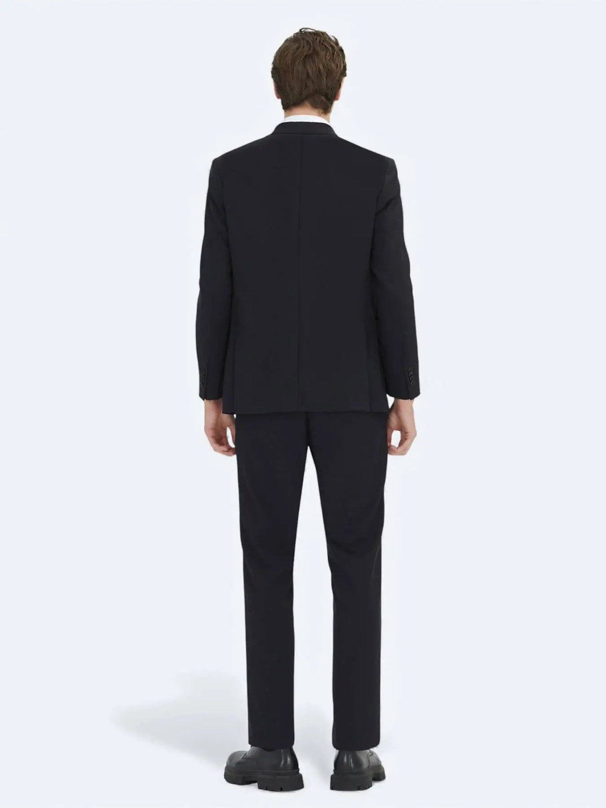 Schwarzer schlichter Anzug, Modern Fit