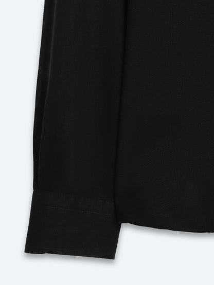 Schwarzes Regular Fit Casual Hemd