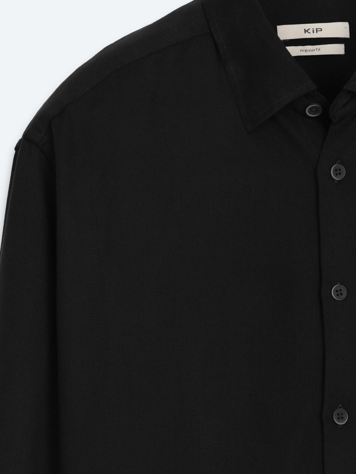Schwarzes Regular Fit Casual Hemd
