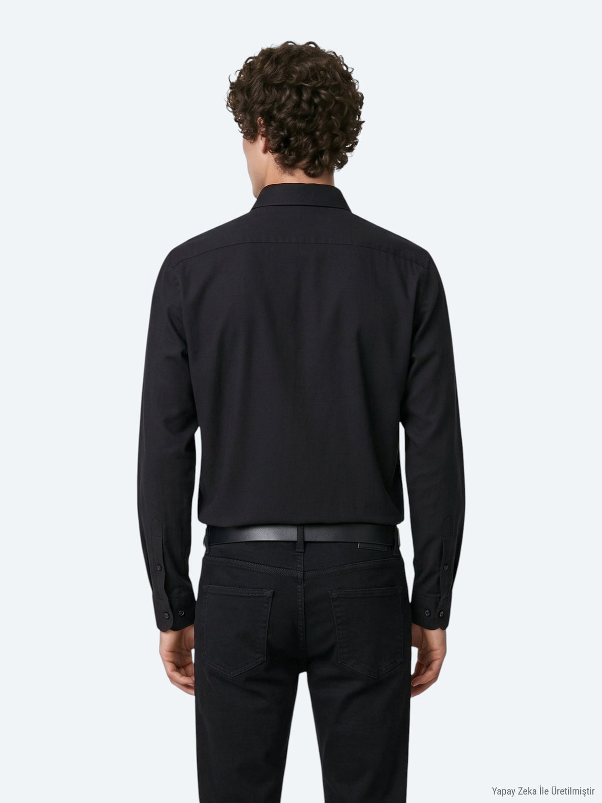 KİP Schwarzes Regular Fit Casual Hemd