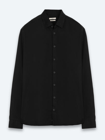 Schwarzes Regular Fit Casual Hemd
