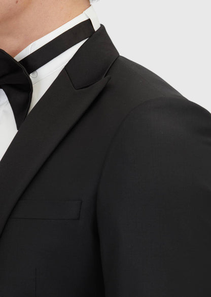 Schwarzer Slim Fit Smoking mit Doppelreihe