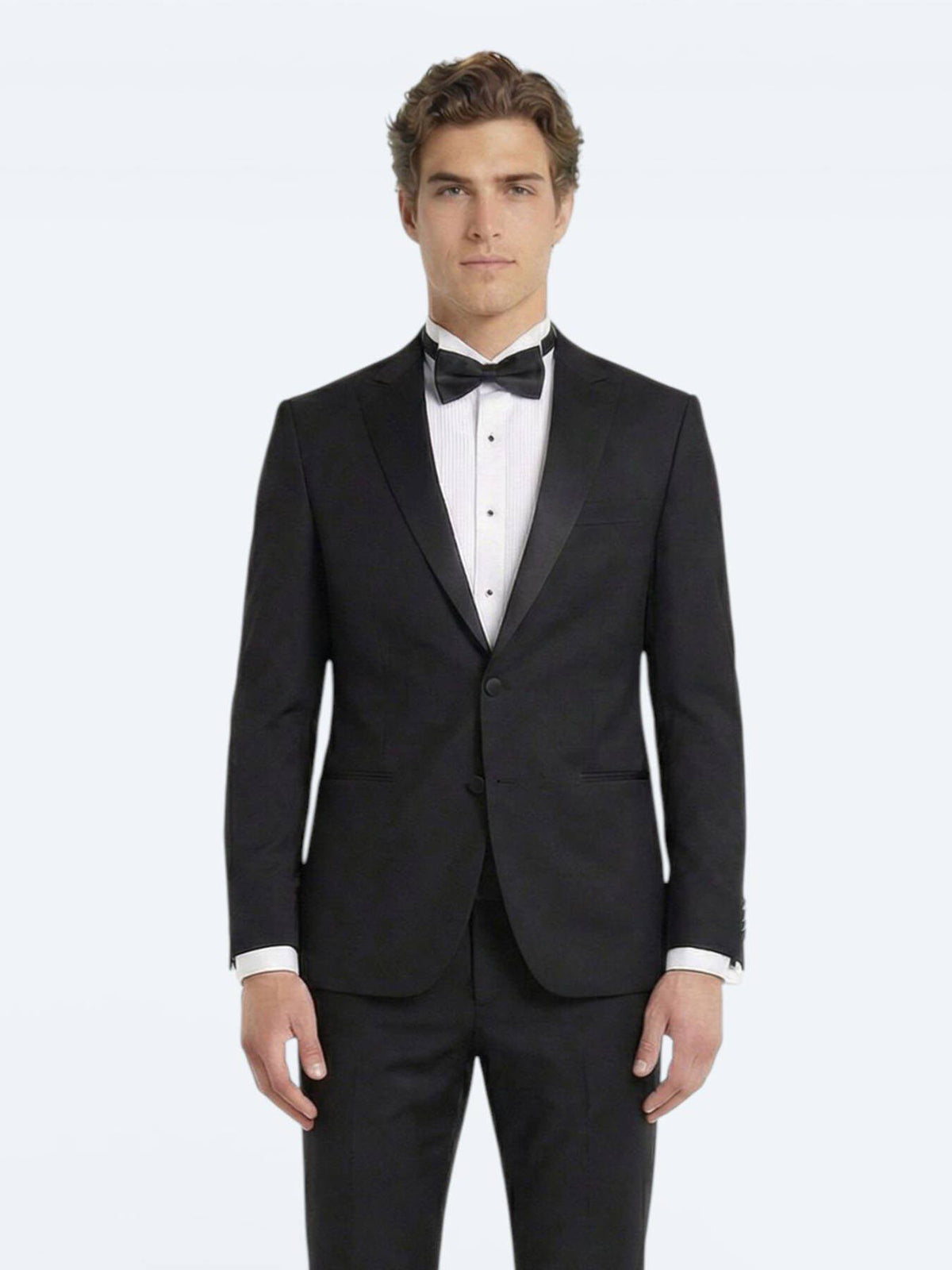 Schwarzer Slim Fit Smoking mit Doppelreihe